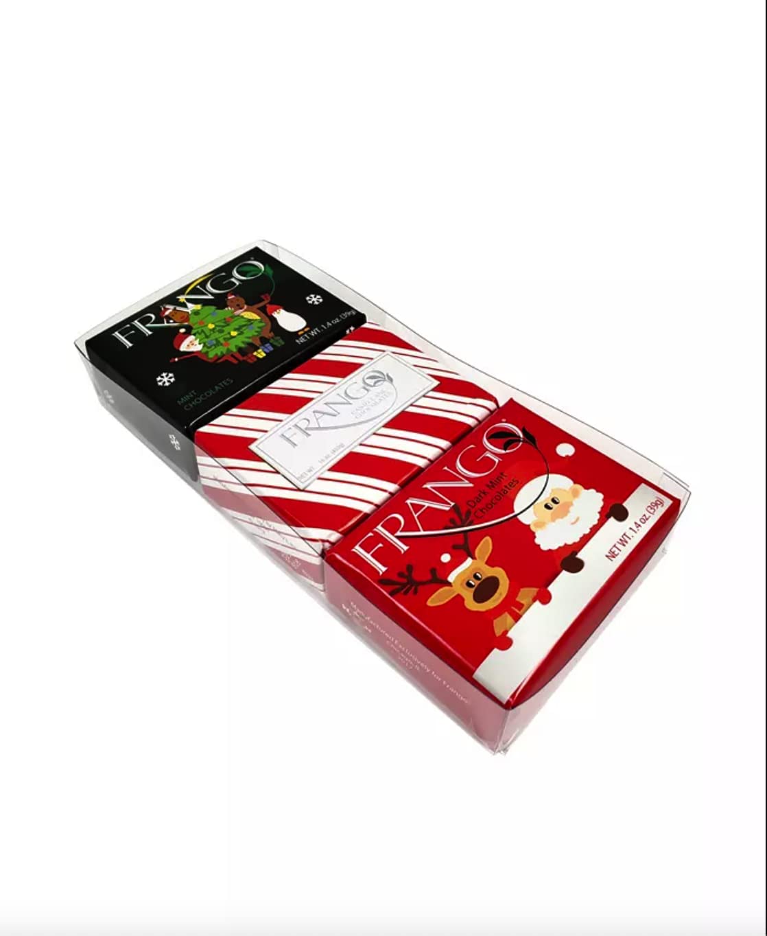 Frango Assorted Mint Chocolates: Mint, Candy Cane, and Mint Chocolate Trio, 1.4 oz Each