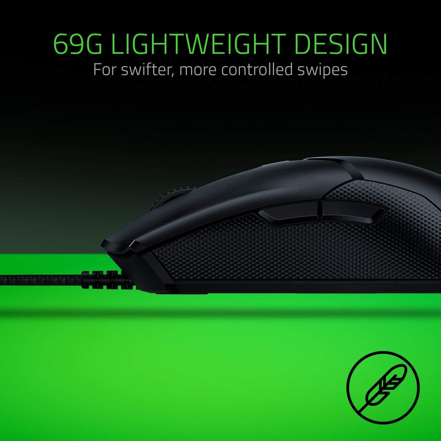 Razer Viper Ultralight Ambidextrous Wired Gaming Mouse: 2nd Gen Optical Mouse Switches - 16K DPI Optical Sensor - Chroma RGB Lighting - 8 Programmable Buttons - Drag-Free Cord - Quartz Pink