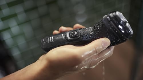 Philips Norelco Shaver 2400 Series, Wet and Dry Electric Shaver, Pop-up Trimmer, P-Cap, Deep Black, Model X3001/90