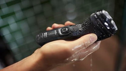 Philips Norelco Shaver 2400 Series, Wet and Dry Electric Shaver, Pop-up Trimmer, P-Cap, Deep Black, Model X3001/90