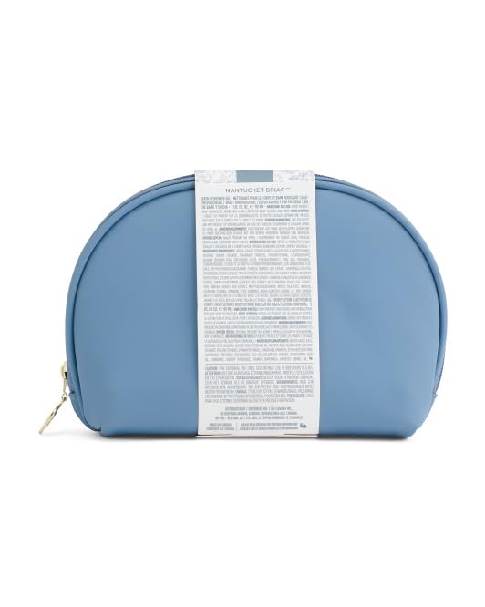 Crabtree & Evelyn Nantucket Briar Personal Travel Bath Set (6 Pieces - (3oz) bath and shower gel (3oz) body lotion (0.9oz) hand cream (0.33oz) body mist (3.5oz) soap 1 cosmetic bag)