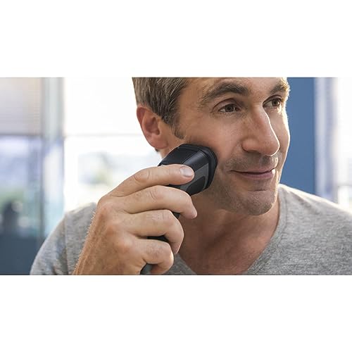 Philips Norelco Shaver 2400 Series, Wet and Dry Electric Shaver, Pop-up Trimmer, P-Cap, Deep Black, Model X3001/90