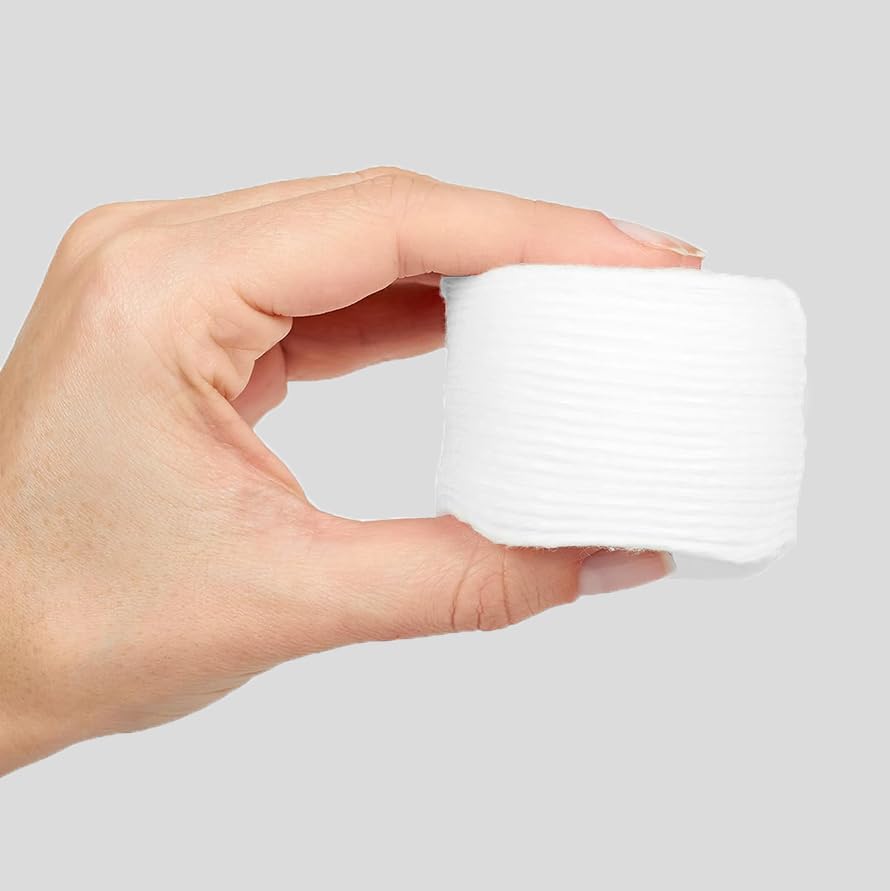 Amazon Basics Hypoallergenic 100% Cotton Rounds for Makeup Removal and Skincare, 100 Count, 1 Pack