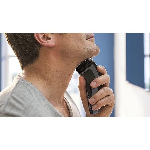 Philips Norelco Shaver 2400 Series, Wet and Dry Electric Shaver, Pop-up Trimmer, P-Cap, Deep Black, Model X3001/90