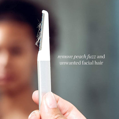 StackedSkincare Dermaplane Razor for Women Face - Professional Facial Razor, Non-electric Face Shaver for Women - Eyebrow Razor & Dermaplaning Tool for Face Exfoliation - Includes Handle & Blade