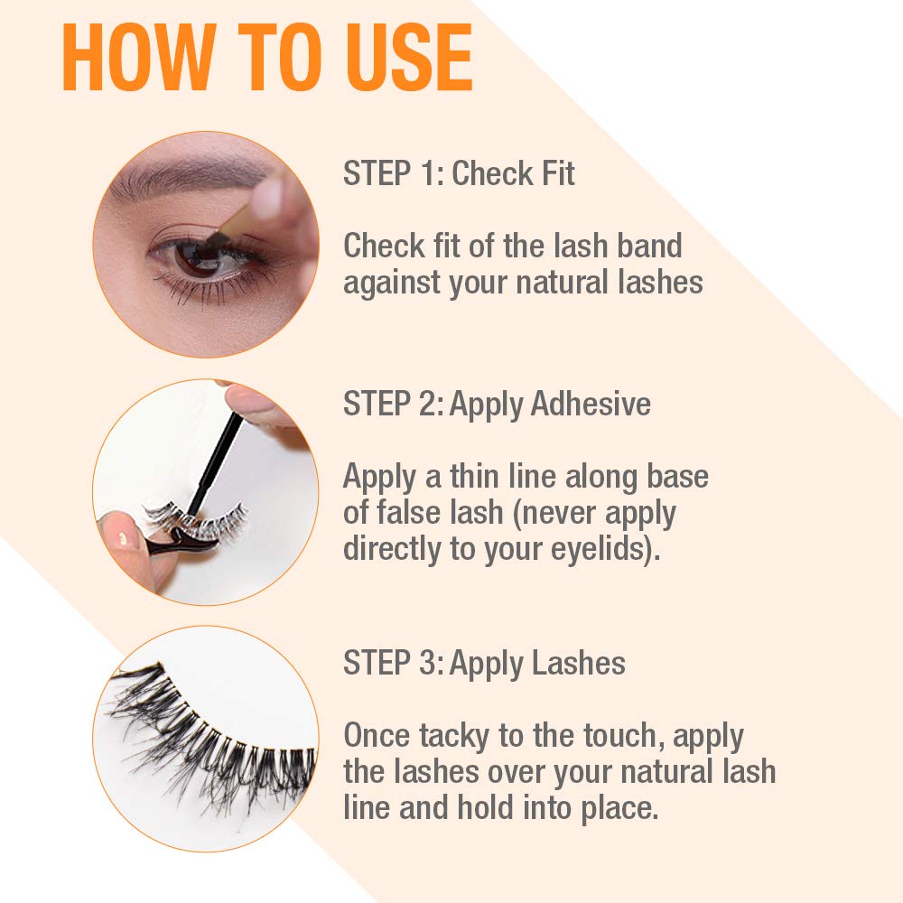 DUO Brush-On Clear Lash Glue –Waterproof Strip Lash Adhesive with Vitamins A, C & E, Long Lasting Eyelash Glue, 0.18 oz, 1 Pack