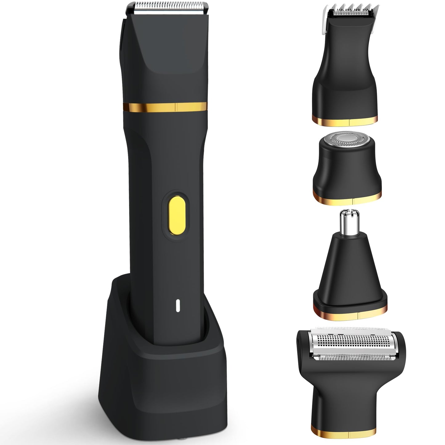 KINGTEE 5-in-1 Electric Bikini Trimmer for Women – IPX7 Waterproof Shaver, Cordless Body & Facial Razors for Women, Ceramic Blades, USB-C Rechargeable, Painless Hair Removal Kit (Blue)