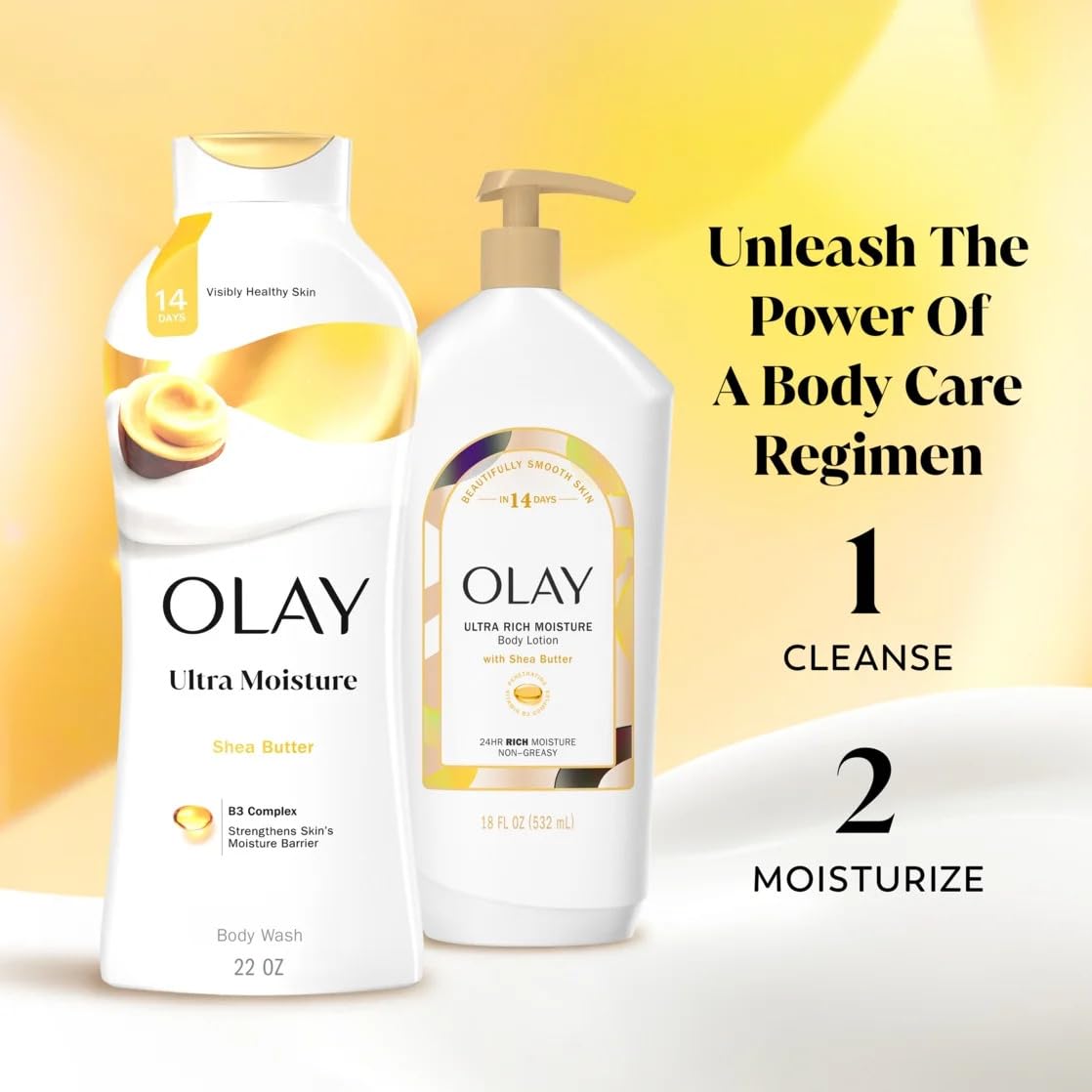 Olay Holiday Moisture Gift Pack - Ultra Moisture Body Wash & Ultra Rich Moisture Lotion with Shea Butter