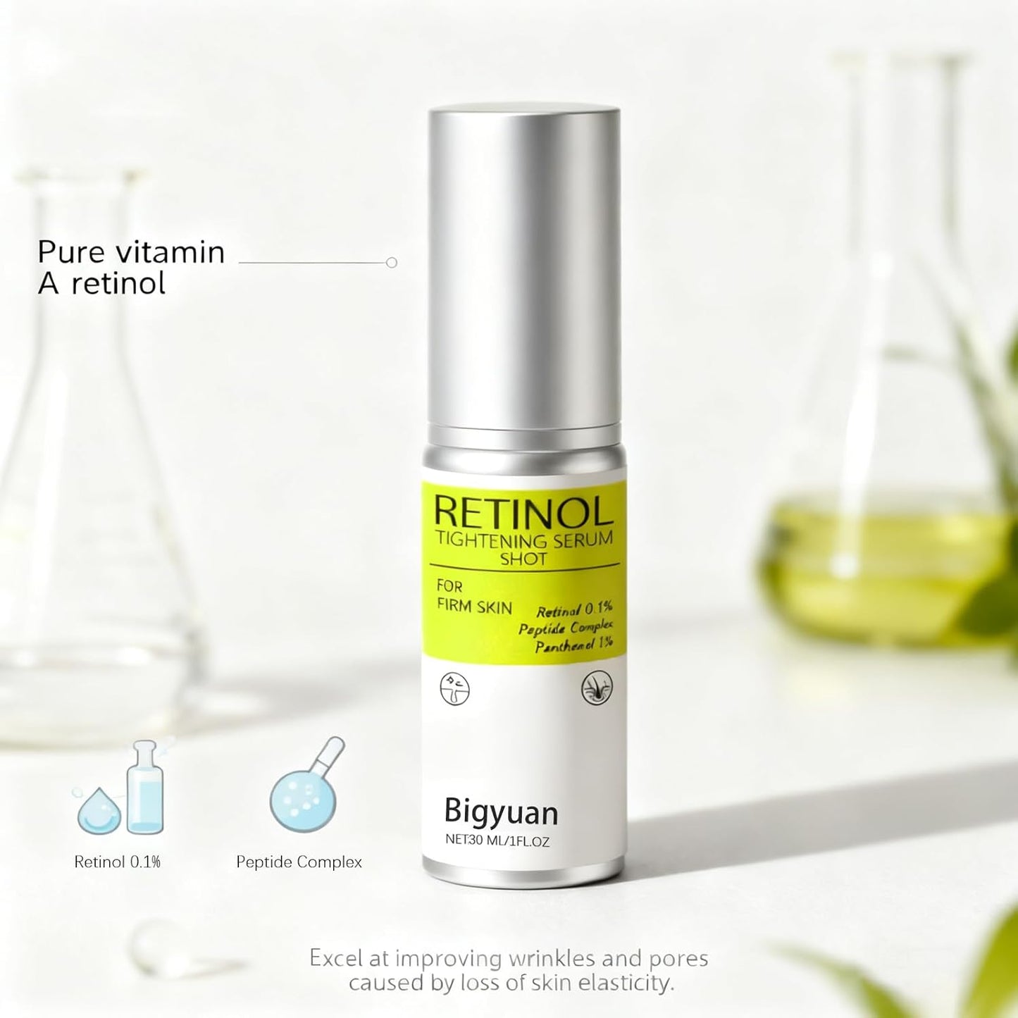 Retinol Peptide Complex Skin Care Set, 0.1% Retinol, Texture Boosting Formula,Boosts skin texture and resilience,helping achieve a smoother,firmer complexion,Skin Care Set have 30ml and 15g.