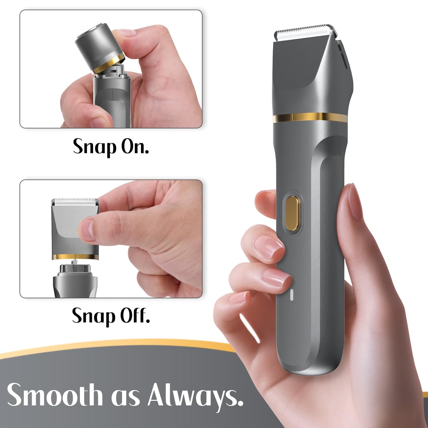 KINGTEE 5-in-1 Electric Bikini Trimmer for Women – IPX7 Waterproof Shaver, Cordless Body & Facial Razors for Women, Ceramic Blades, USB-C Rechargeable, Painless Hair Removal Kit (Blue)