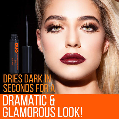 DUO Brush-On Clear Lash Glue –Waterproof Strip Lash Adhesive with Vitamins A, C & E, Long Lasting Eyelash Glue, 0.18 oz, 1 Pack