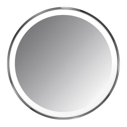 simplehuman Sensor Mirror, Lighted Compact Makeup Magnifying Mirror with Light, Round, Travel Size, Black Stainless Steel