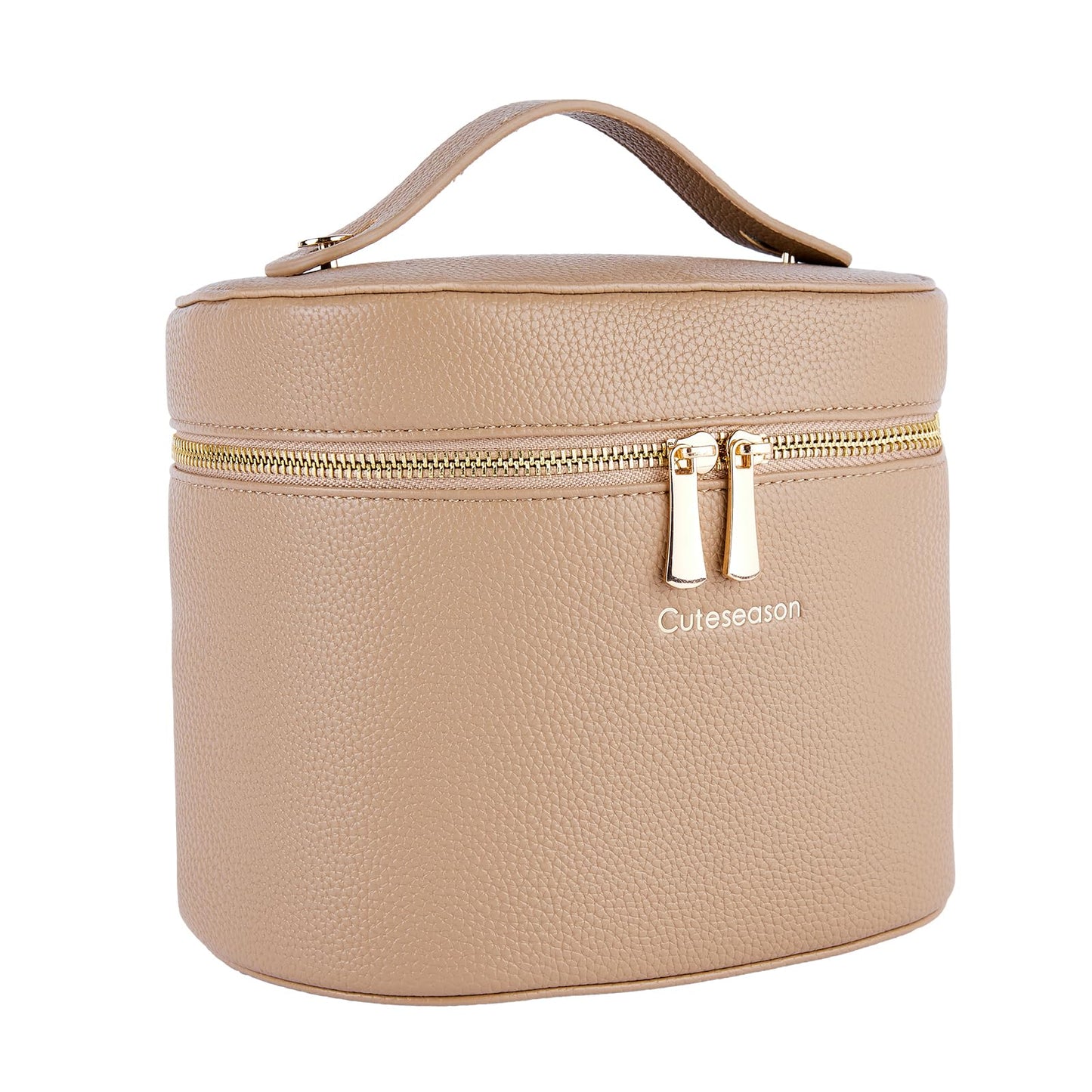 Makeup Bag, Toiletry Bag with Removable Zippered Inner Pocket, Portable Cosmetic Bag, Makeup Organizer for Woman Case (Brown)