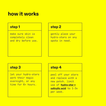 Starface Big Lil Gift Set - Hydrocolloid Pimple Patches Yellow and Black (32ct), Hydro-Star + Salicylic Acid (16ct)