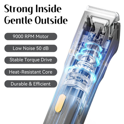 KINGTEE 5-in-1 Electric Bikini Trimmer for Women – IPX7 Waterproof Shaver, Cordless Body & Facial Razors for Women, Ceramic Blades, USB-C Rechargeable, Painless Hair Removal Kit (Blue)