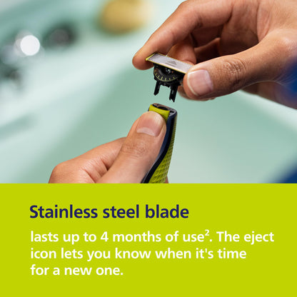 Philips Norelco One 360 Hybrid Face, Electric Beard Trimmer and Shaver, with 360 Technology, 1x 360 for Face, 5in1 Adjustable Comb, Model QP2724/90