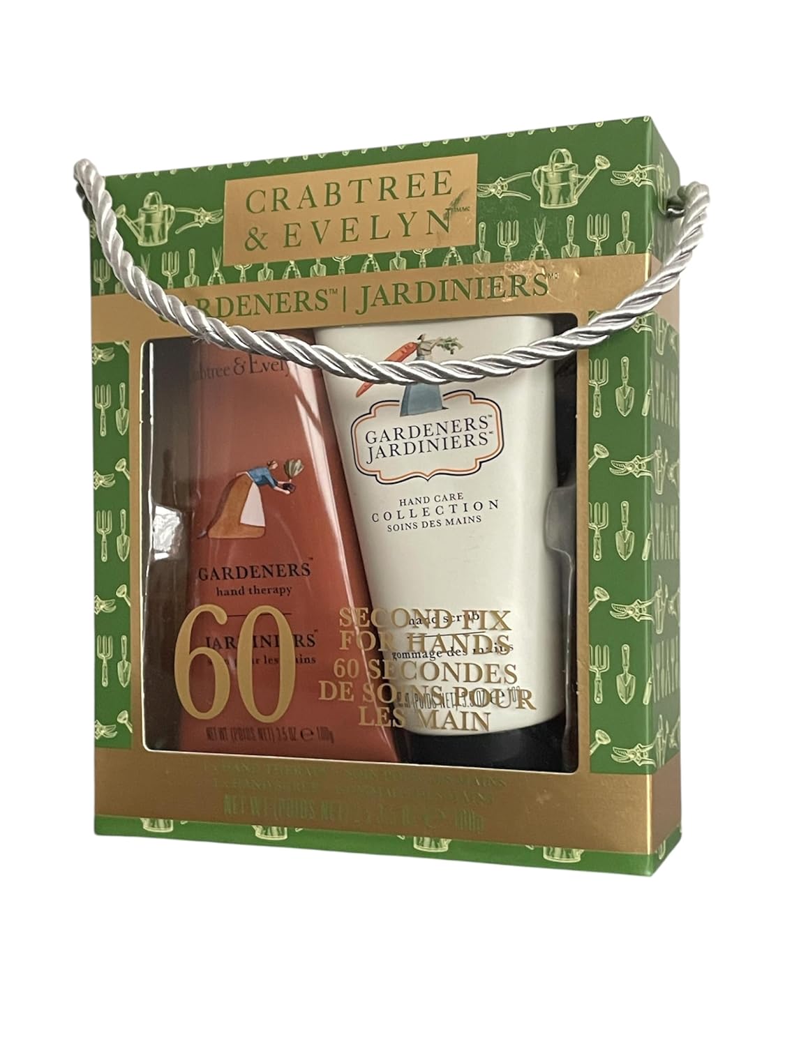Crabtree & Evelyn Gardeners Hand Therapy Cream and Hand Scrub Set, 3.5oz EACH