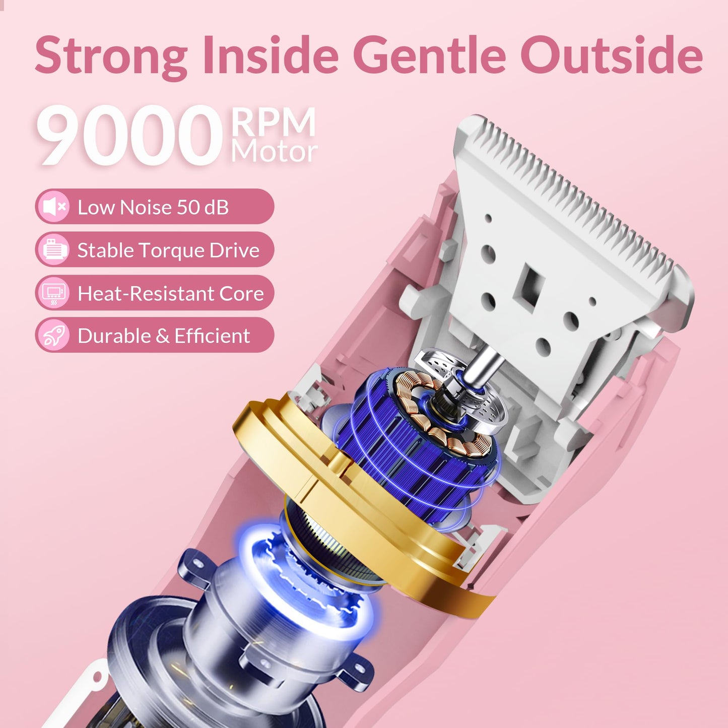 KINGTEE 5-in-1 Electric Bikini Trimmer for Women – IPX7 Waterproof Shaver, Cordless Body & Facial Razors for Women, Ceramic Blades, USB-C Rechargeable, Painless Hair Removal Kit (Blue)