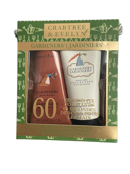 Crabtree & Evelyn Gardeners Hand Therapy Cream and Hand Scrub Set, 3.5oz EACH
