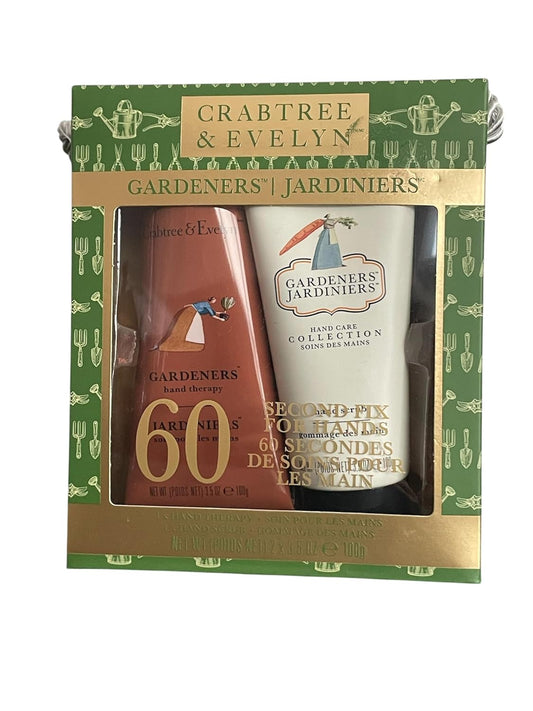 Crabtree & Evelyn Gardeners Hand Therapy Cream and Hand Scrub Set, 3.5oz EACH