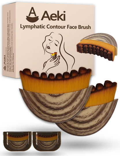 Aeki Lymphatic Contour Face Brush,Aeki Facial Massage Brush,Aeki Lymphatic Face Brush.Ergonomic face Tool Relieve Fatigue (1PCS)