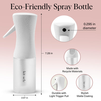 Kitsch Continuous Spray Bottle for Hair – Fine Mist Water Mister & Water Spray Bottle – Recycled Hair Spray Bottle – Spray Bottles for Cleaning, Styling, Plants & More – Terracotta, 150ml
