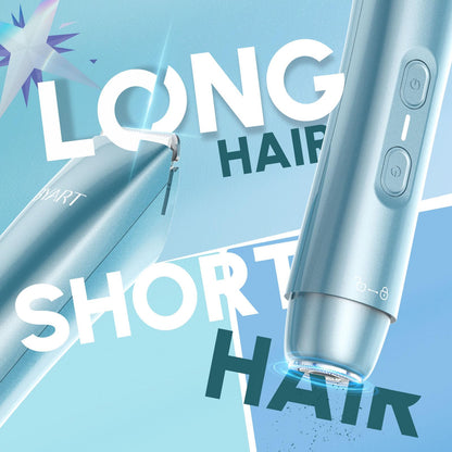 Bikini Trimmer for Women Dual Head - IPX7 Waterproof & Painless Electric Razors for Beauty, Pubic Hair, Face, Legs & Underarms– Portable Cordless Shaver with Fast Charging (Purple)