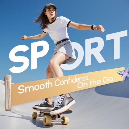 Bikini Trimmer for Women Dual Head - IPX7 Waterproof & Painless Electric Razors for Beauty, Pubic Hair, Face, Legs & Underarms– Portable Cordless Shaver with Fast Charging (Purple)