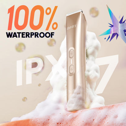 Bikini Trimmer for Women Dual Head - IPX7 Waterproof & Painless Electric Razors for Beauty, Pubic Hair, Face, Legs & Underarms– Portable Cordless Shaver with Fast Charging (Purple)