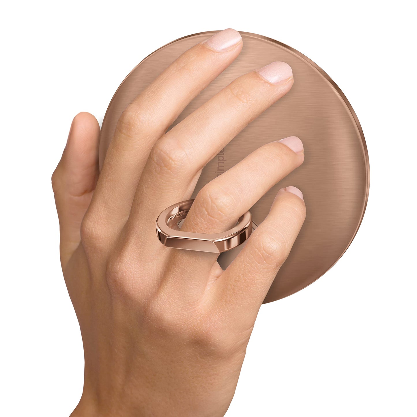 simplehuman Sensor Mirror, Lighted Compact Makeup Magnifying Mirror with Light, Round, Travel Size, Black Stainless Steel