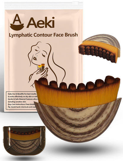 Aeki Lymphatic Contour Face Brush,Aeki Facial Massage Brush,Aeki Lymphatic Face Brush.Ergonomic face Tool Relieve Fatigue (1PCS)