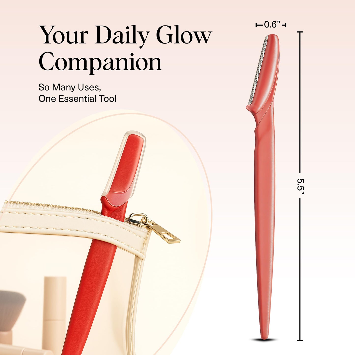 Kitsch Dermaplane Razor for Women Face – Face Razors for Women & Men, Eyebrow Trimmer & Face Shaver – Exfoliating Facial Razor & Skin Care Tool for Smoother Skin - Terracotta, 12 pcs