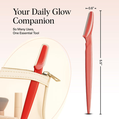 Kitsch Dermaplane Razor for Women Face – Face Razors for Women & Men, Eyebrow Trimmer & Face Shaver – Exfoliating Facial Razor & Skin Care Tool for Smoother Skin - Terracotta, 12 pcs