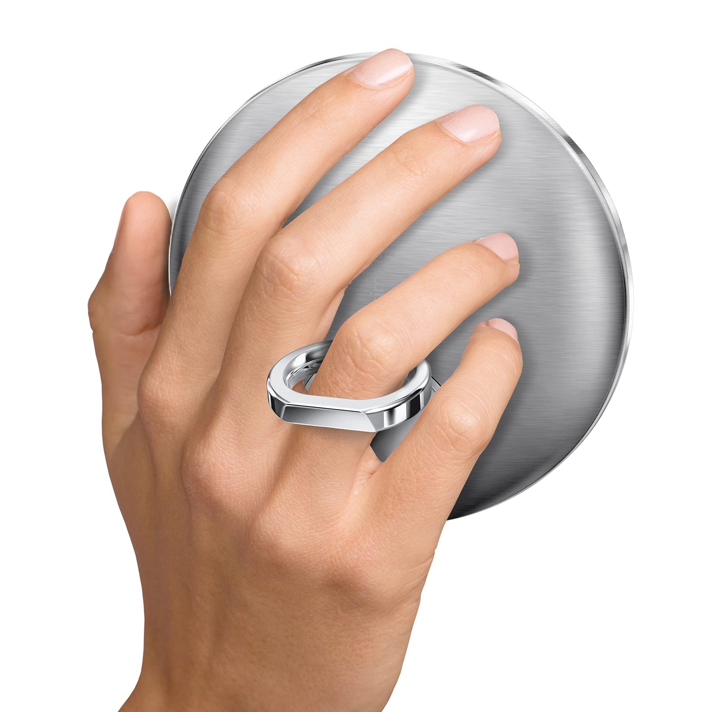 simplehuman Sensor Mirror, Lighted Compact Makeup Magnifying Mirror with Light, Round, Travel Size, Black Stainless Steel