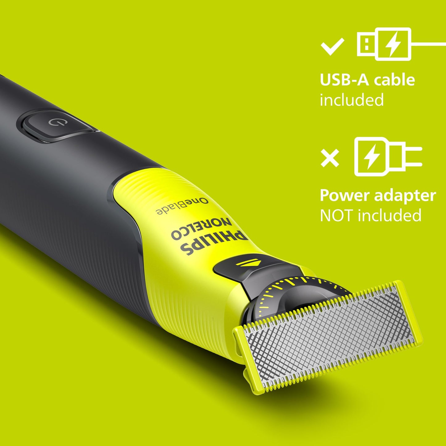 Philips Norelco One 360 Hybrid Face, Electric Beard Trimmer and Shaver, with 360 Technology, 1x 360 for Face, 5in1 Adjustable Comb, Model QP2724/90