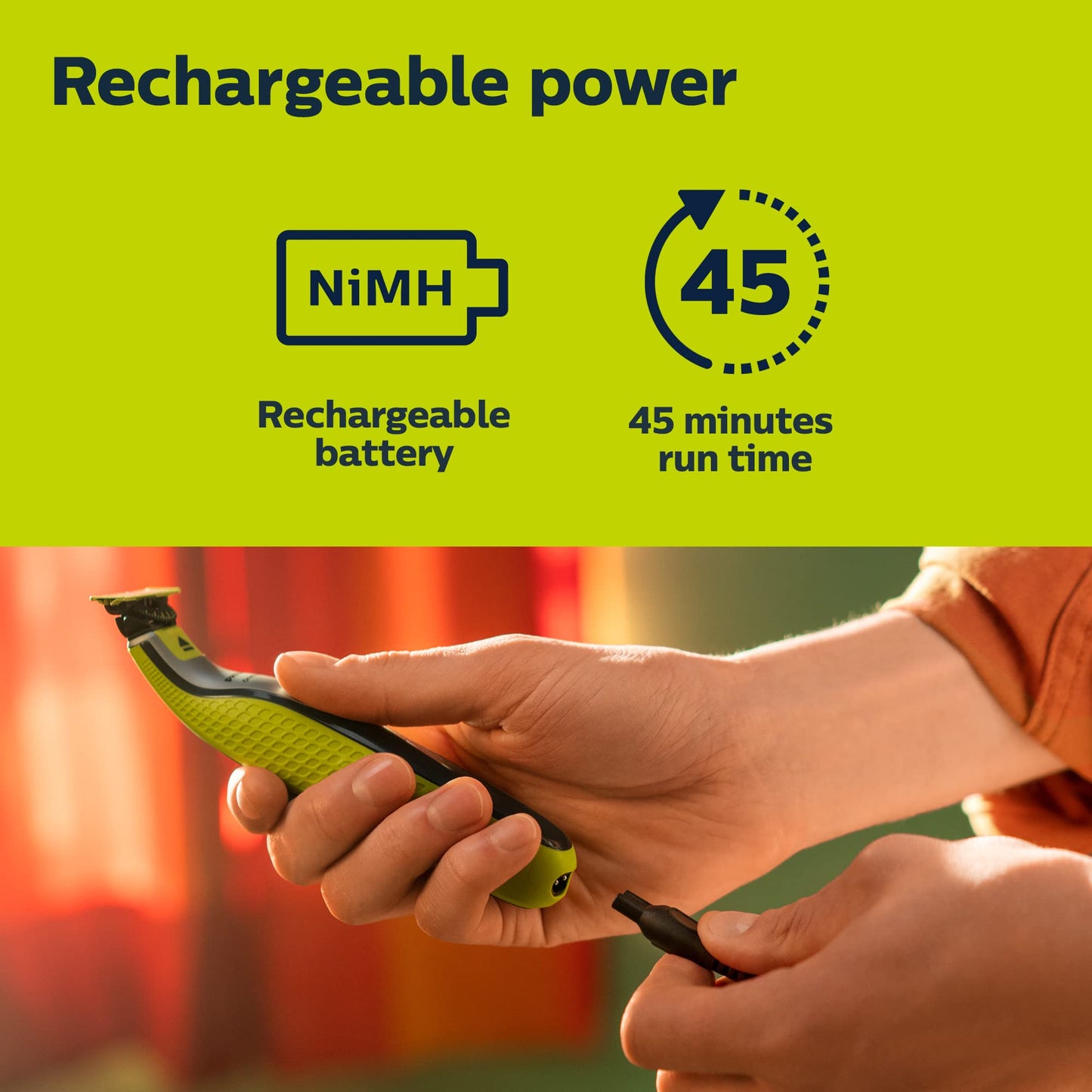 Philips Norelco One 360 Hybrid Face, Electric Beard Trimmer and Shaver, with 360 Technology, 1x 360 for Face, 5in1 Adjustable Comb, Model QP2724/90