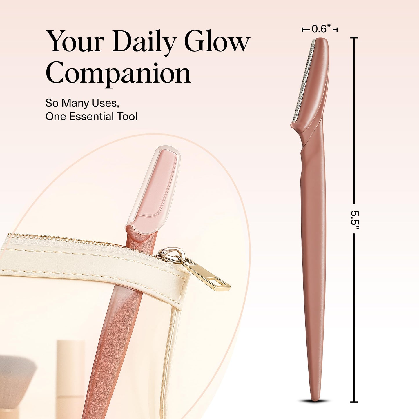 Kitsch Dermaplane Razor for Women Face – Face Razors for Women & Men, Eyebrow Trimmer & Face Shaver – Exfoliating Facial Razor & Skin Care Tool for Smoother Skin - Terracotta, 12 pcs