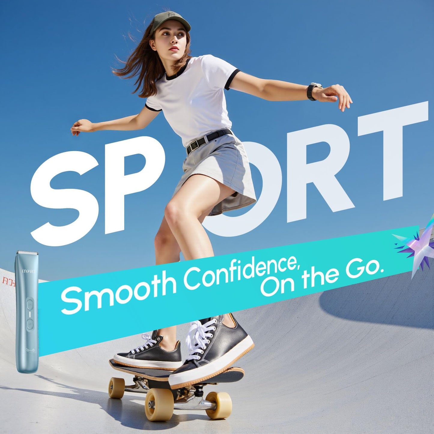 Bikini Trimmer for Women Dual Head - IPX7 Waterproof & Painless Electric Razors for Beauty, Pubic Hair, Face, Legs & Underarms– Portable Cordless Shaver with Fast Charging (Purple)