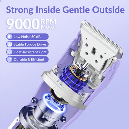 KINGTEE 5-in-1 Electric Bikini Trimmer for Women – IPX7 Waterproof Shaver, Cordless Body & Facial Razors for Women, Ceramic Blades, USB-C Rechargeable, Painless Hair Removal Kit (Blue)