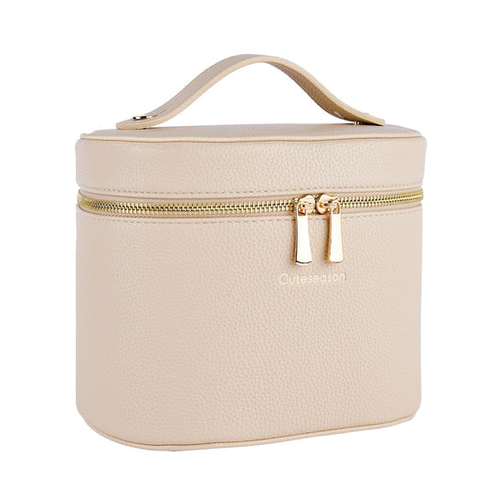 Makeup Bag, Toiletry Bag with Removable Zippered Inner Pocket, Portable Cosmetic Bag, Makeup Organizer for Woman Case (Brown)