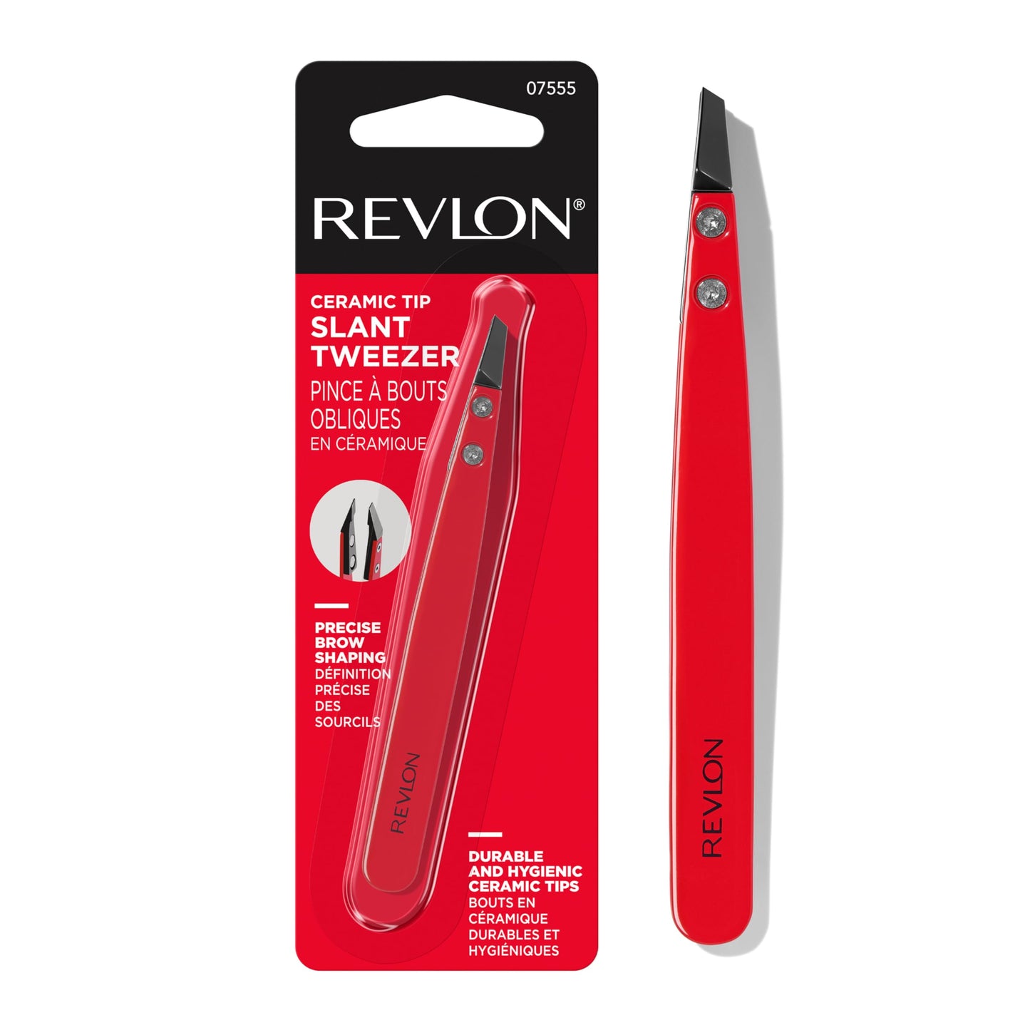 Revlon Expert Slant Tweezer, High Precision For an Easy Hair Removal, Made With Stainless Steel, 1 Count