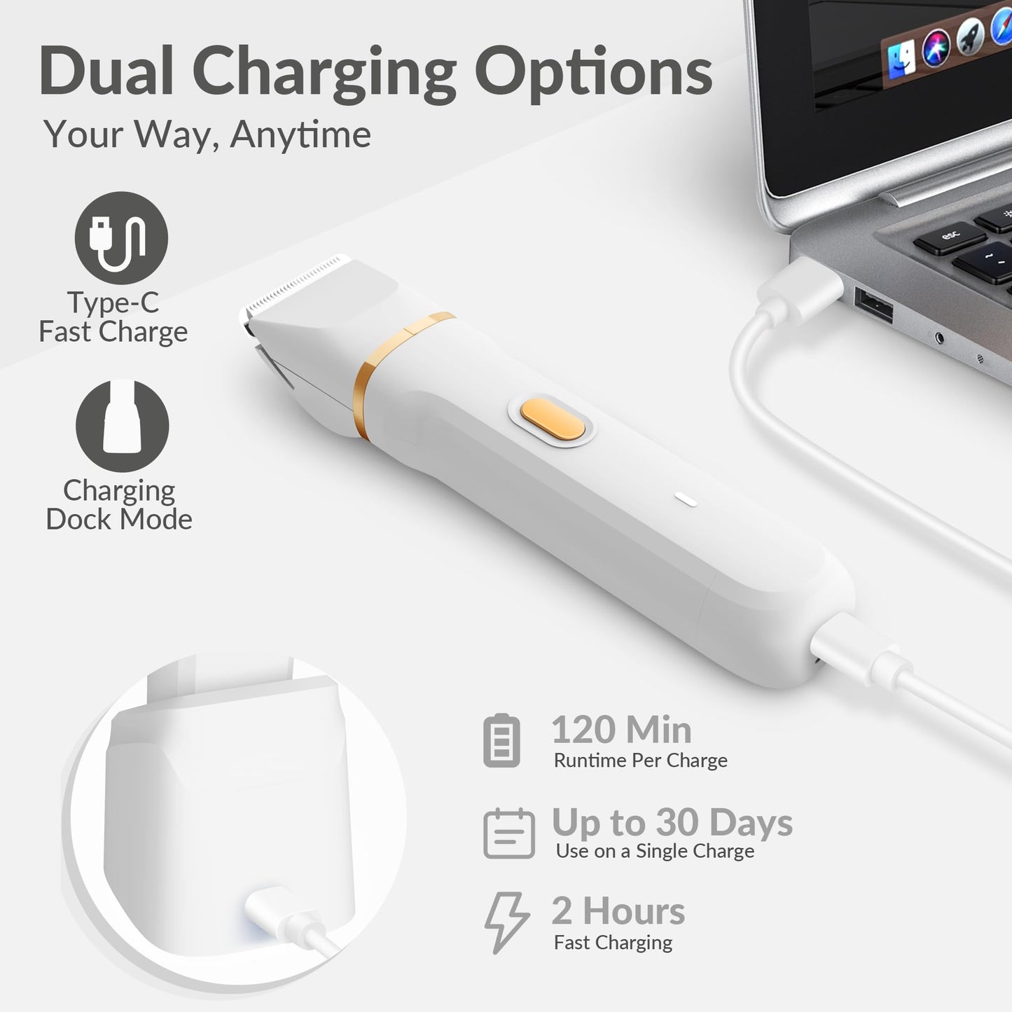 KINGTEE 5-in-1 Electric Bikini Trimmer for Women – IPX7 Waterproof Shaver, Cordless Body & Facial Razors for Women, Ceramic Blades, USB-C Rechargeable, Painless Hair Removal Kit (Blue)