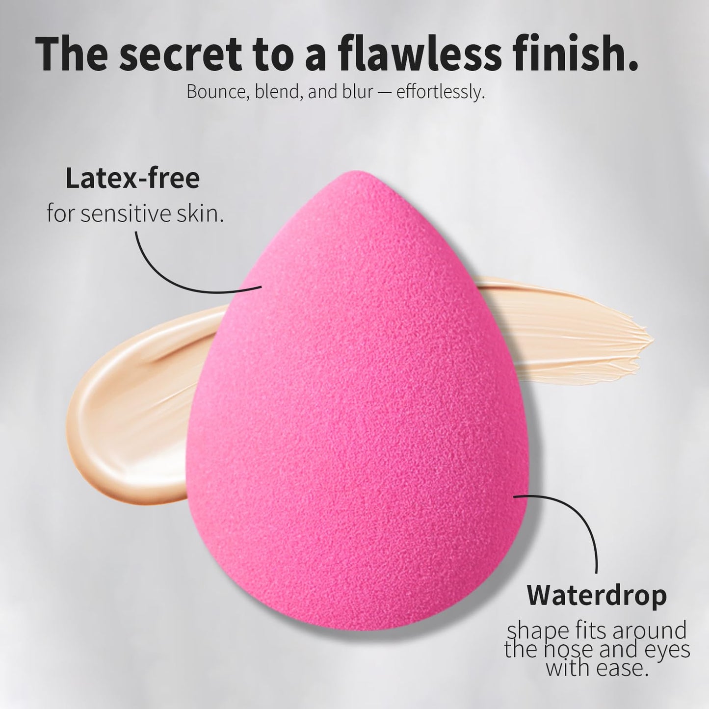 BEAKEY Makeup Brushes Set, Professional Foundation Eyeshadow Concealer Blush Powder Bronzer Applicator, 2 Blender Sponge with Beauty Paper Case stocking stuffers