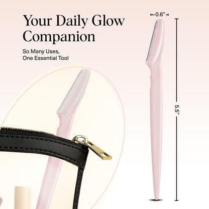 Kitsch Dermaplane Razor for Women Face – Face Razors for Women & Men, Eyebrow Trimmer & Face Shaver – Exfoliating Facial Razor & Skin Care Tool for Smoother Skin - Terracotta, 12 pcs