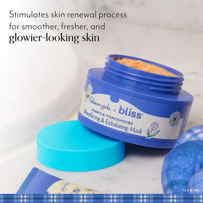 Gilmore Girls x Bliss Pumpkin Powerhouse Resurfacing & Exfoliating Pumpkin and AHA Facial Mask with Plaid Spa Headband