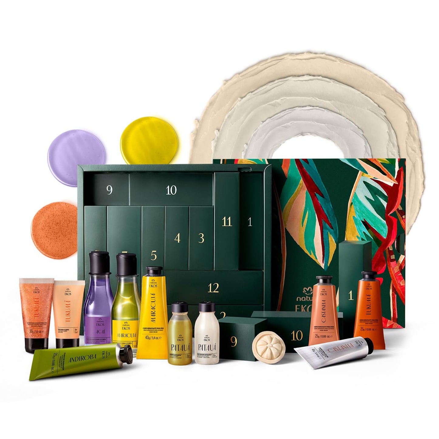 natura - Beauty Advent Calendar – 12-Piece Holiday Gift Set with Body Care, Hand Creams, Shower Gels & Hair Care Minis – Vegan & Sustainable Beauty from the Amazon ($104 value)