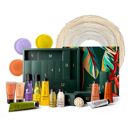 natura - Beauty Advent Calendar – 12-Piece Holiday Gift Set with Body Care, Hand Creams, Shower Gels & Hair Care Minis – Vegan & Sustainable Beauty from the Amazon ($104 value)