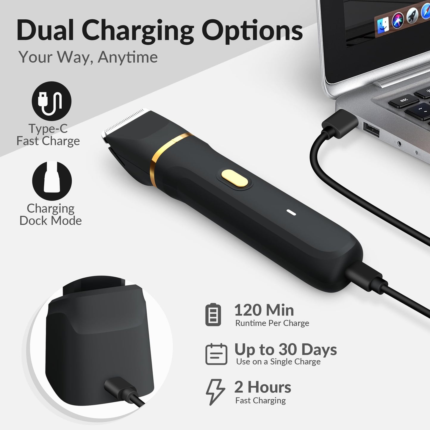 KINGTEE 5-in-1 Electric Bikini Trimmer for Women – IPX7 Waterproof Shaver, Cordless Body & Facial Razors for Women, Ceramic Blades, USB-C Rechargeable, Painless Hair Removal Kit (Blue)