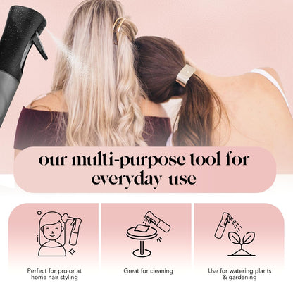 Kitsch Continuous Spray Bottle for Hair – Fine Mist Water Mister & Water Spray Bottle – Recycled Hair Spray Bottle – Spray Bottles for Cleaning, Styling, Plants & More – Terracotta, 150ml