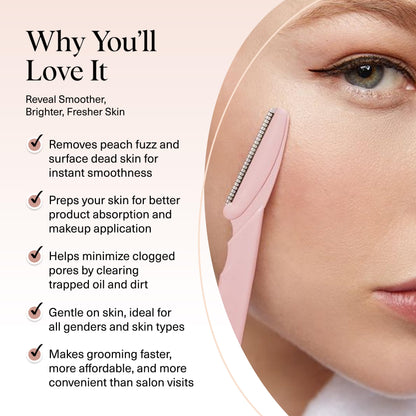 Kitsch Dermaplane Razor for Women Face – Face Razors for Women & Men, Eyebrow Trimmer & Face Shaver – Exfoliating Facial Razor & Skin Care Tool for Smoother Skin - Terracotta, 12 pcs